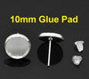 E584B - 30 pcs. Silver Plated Earring Posts Studs Settings Bezels Cabochons Tacks- 10mm Glue Pad Setting