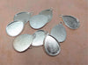 P673 - 5 pcs. Silver Plated Teardrop Bezel Cabochon Pendant Tags Trays - 25mm x 18mm Glue Pad - Setting - 25x18mm - 18x25mm