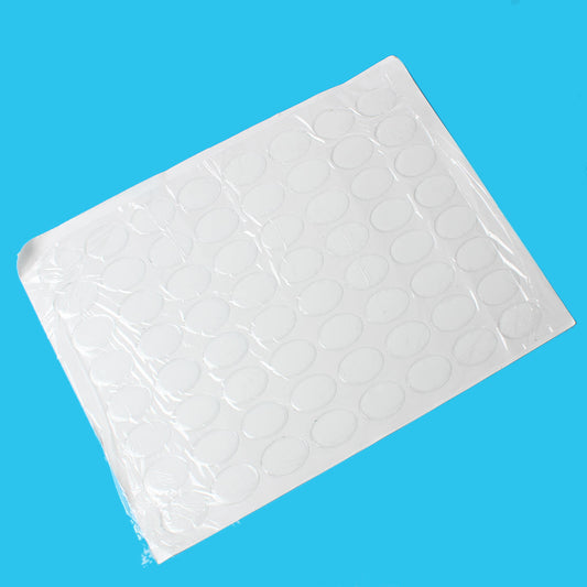 CA501A - 20 Oval Clear Round Epoxy Resin Stickers - 25mm (1") x 18mm (3/4")