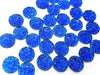 CA950 - 10 pcs Druzy Resin Embellishment Cabochons Royal Blue - 12mm - Dome Circle
