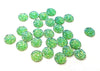 CA272 - 10 pcs Druzy Resin Embellishment Cabochons Sparkly Green - 12mm - Dome Circle