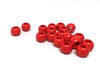 BD204 - 100 pcs Red Smooth Ball Spacer Beads - 10mm - Large Hole: 4.7mm - Fits European Cords and Paracord!