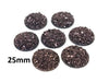 CA631 - 10 pcs Druzy Resin Embellishment Cabochons Champagne Rose Gold - 25mm (1 inch) - Dome Style