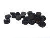 CA145 - 10 pcs Druzy Resin Embellishment Cabochons Black AB- 12mm Diameter - Circle - 5mm Thick