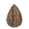 P1070 - 10 pcs Bronze Faux Leather Dangle Charms Pendants - Teardrop Braided Weave - 56mm (2.2") - Great for Light Earrings or Dangles! Double-Sided