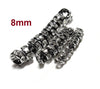 BD781 - 50 pcs Gunmetal Black Rhinestone Enamel Rondelle Spacer Beads - 8mm x 3.5mm - Grade A - Hole Size: 2mm - Straight Edge