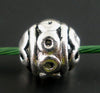BD532 - 10 pcs Silver Tone Carved Tibetan Round Spacer Beads- 8mm