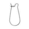 E434 - 50 pcs. 304 Stainless Steel Kidney Earwire Earring Hooks - 20mm x 9mm - 21 Gauge (0.7mm Thick) - Hypoallergenic! Tarnish Resistant