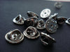 TC043 - 50 Silver Tone Clutches for Tie Tacks - 11mm