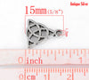 P564 - 50pcs. Antique Silver Celtic Knot Charms Pendants - 17x15mm
