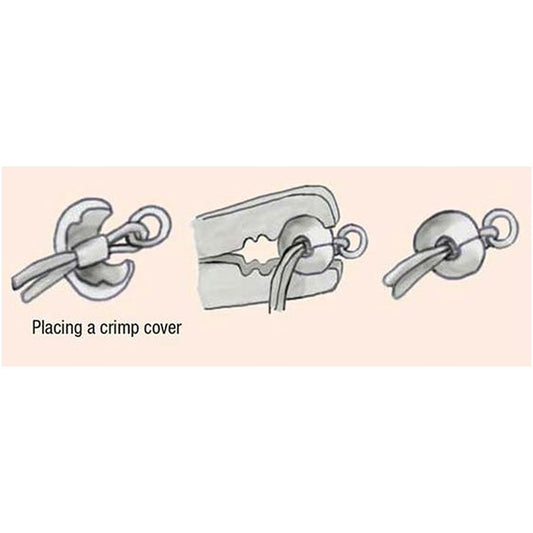 CR033 - 100 pcs Gunmetal Crimp Beads Smooth Ball Spacer Bead Covers - 4mm