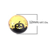 CA833 - 10 pcs Circle Halloween Glass Round Dome Seals Tiles Cabochons - 12mm - Set 6