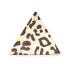 P1086 - 10 pcs Gold Plated Multicolor Enamel Triangle Metal Dangle Charms Pendants - 22mm x 19mm - 0.87"- Leopard - For Earrings, Necklaces, Dangles