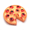 CA596 - 10 pcs Resin Embellishment Cabochons - Food - Pizza Pie - 33mm x 32mm