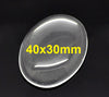 CA438 - 5 pcs. Oval Clear Glass Dome Seals Tiles - 40x30mm (1.57 x 1.18 in) - 30x40mm - 40mm x 30mm
