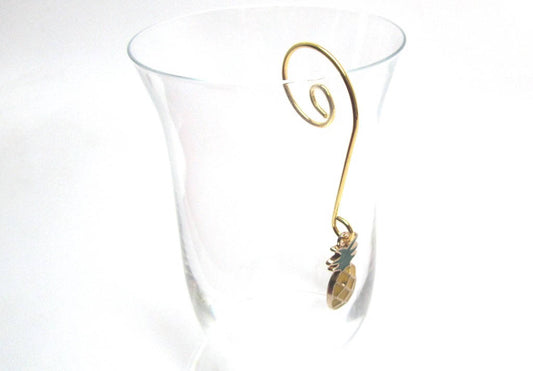W016 - 100 pcs. Gold Plated Stemless Wine Glass Charms Markers Hoop - 40mm (1.57 inch) - 16 Gauge (1.25mm Thick) - STURDY!