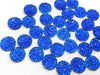 CA950 - 10 pcs Druzy Resin Embellishment Cabochons Royal Blue - 12mm - Dome Circle