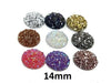 CA674 - 10 pcs Druzy Resin Embellishment Cabochons Assortment - 14mm - Dome Circle