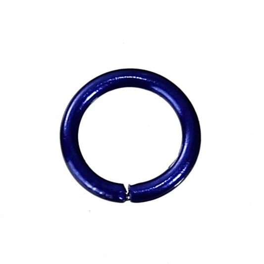 J115 - 100 pcs Blue Open Jump Rings 6mm - 18 Gauge - High Quality (1mm thick)