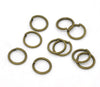 J194 - 1000 pcs Antique Bronze Open Jump Rings - 6mm - 21 Gauge (0.7mm Thick)