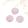 CA198 - 10 pcs Druzy Resin Embellishment Cabochons Light Pink Blush - 10mm - Dome Circle