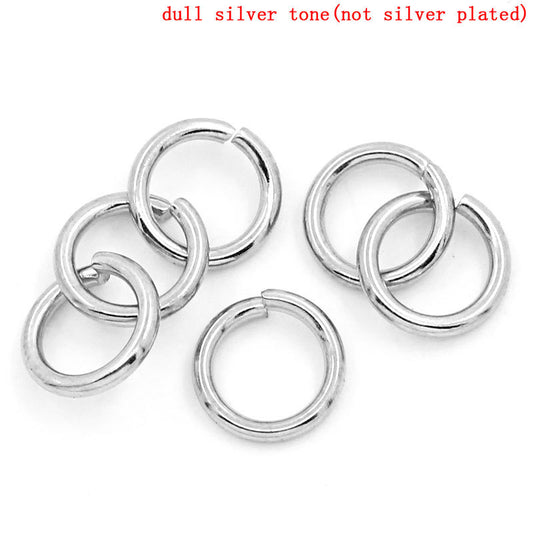 J247A - 100 pcs 304 Stainless Steel Open Jump Rings 8mm - 16 Gauge (1.2mm) - THICK - HEAVY - High Quality - Hypoallergenic - Tarnish Resistant!