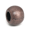 BD596 - 50 pcs Antique Copper METAL Smooth Ball Spacer Beads - 10mm - Large Hole: 4.4mm - Fits European Cords and Paracord!