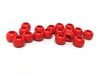 BD204 - 100 pcs Red Smooth Ball Spacer Beads - 10mm - Large Hole: 4.7mm - Fits European Cords and Paracord!