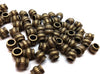 BD785 - 30 pcs Antique Bronze Lantern METAL Round Spacer Beads - 9mm - Large Hole: 6mm - Fits European Cords and Paracord!