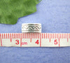 BD495 - 50 pcs. Antique Silver Two Hole 2 Holes Filigree Spacer Beads - 10mm X 5mm X 4mm