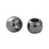 BD260 - 100 pcs Gunmetal Smooth Ball Spacer Beads - 11mm - Large Hole: 5.5mm - Fits European Cords and Paracord!