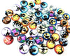 CA880 - 50 pcs. Assortment of Circle Halloween Glass Round Dome Seals Tiles Cabochons - 12mm - Set 3