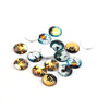 CA833 - 10 pcs Circle Halloween Glass Round Dome Seals Tiles Cabochons - 12mm - Set 6