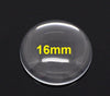 CA553A - 10 pcs. Circle Clear Round Glass Dome Seals Tiles - 16 mm (0.63 in)
