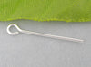A027 - 100 pcs. Silver Plated Eye Head Pins - 22mm - 21 Gauge