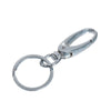 CL086 - 10 pcs. Silver Tone Oval Swivel Clasp and Key Ring - 75mm (2.95 inch) - Claw Clasps