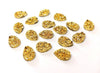 CA622 - 10 pcs Druzy Resin Embellishment Cabochons Gold - 14x10mm - Teardrop - 14mm x 10mm - 3mm Thick