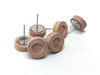 E758 - 10 pcs. Stainless Steel Earring Posts Studs Settings Bezels Cabochons Tacks - 6mm Glue Pad Setting - Silver Tone - Wood Bezel