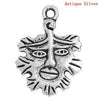 P357A - 50 pcs. Antique Silver Green Men Charms Pendants - 21x15mm (7/8" x 5/8")