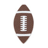P237 - 10 pcs Brown and White American Football Ball Faux Leather Dangle Charms Pendants - Elongated Teardrop - Sports - 68mm (2.7") - Double-Sided