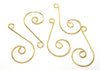 W016 - 100 pcs. Gold Plated Stemless Wine Glass Charms Markers Hoop - 40mm (1.57 inch) - 16 Gauge (1.25mm Thick) - STURDY!