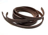 N171 - 1M (3.28 FT) - Brown FLAT Faux Leather Jewelry Cord - 10mm Wide - SOLID