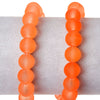 BD032 - 10mm Light Orange Frosted Glass Round Beads - 16" strand (41cm) - Approx 41-43 beads per strand - Hole Size: 1.2mm