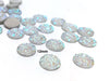 CA125 - 10 pcs Druzy Resin Embellishment Cabochons Clear Multicolor - 12mm - Dome Circle