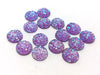 CA185 - 10 pcs Druzy Resin Embellishment Cabochons Purple - 10mm - Dome Circle