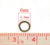 J194 - 1000 pcs Antique Bronze Open Jump Rings - 6mm - 21 Gauge (0.7mm Thick)