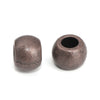 BD596 - 50 pcs Antique Copper METAL Smooth Ball Spacer Beads - 10mm - Large Hole: 4.4mm - Fits European Cords and Paracord!