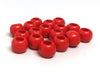 BD204 - 100 pcs Red Smooth Ball Spacer Beads - 10mm - Large Hole: 4.7mm - Fits European Cords and Paracord!