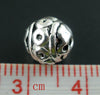 BD532 - 10 pcs Silver Tone Carved Tibetan Round Spacer Beads- 8mm