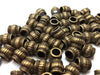 BD785B - 300 pcs Antique Bronze Lantern METAL Round Spacer Beads - 9mm - Large Hole: 6mm - Fits European Cords and Paracord!